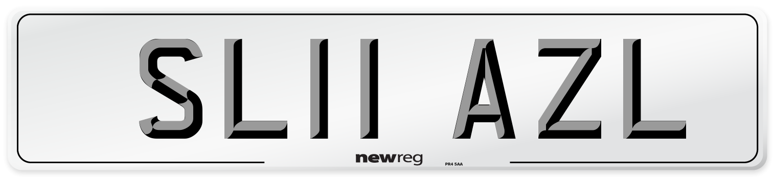 SL11 AZL Number Plate from New Reg